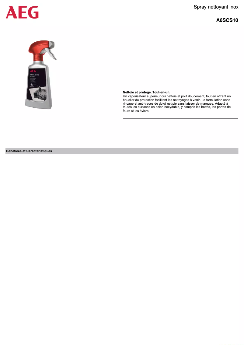 Image de la première page du manuel de l'appareil A6SCS10