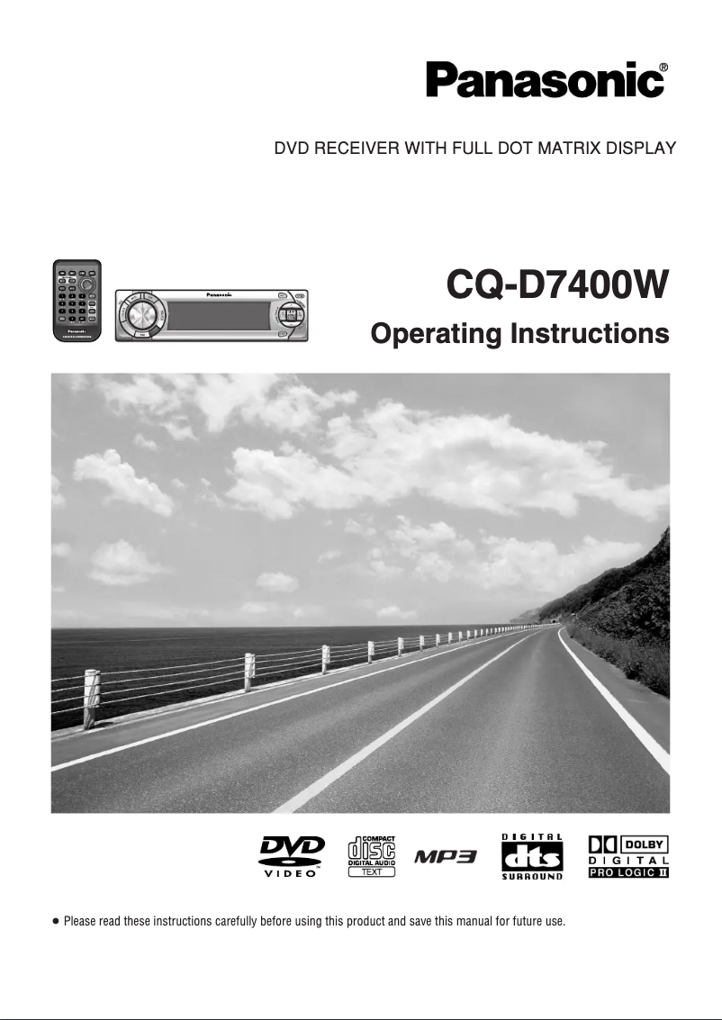 Image de la première page du manuel de l'appareil CQ-D7400W