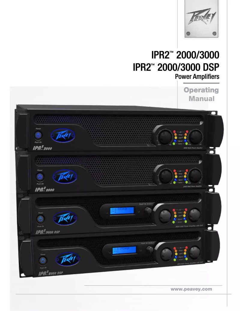 Page 1 de la notice Manuel utilisateur Peavey IPR2 2000 DSP