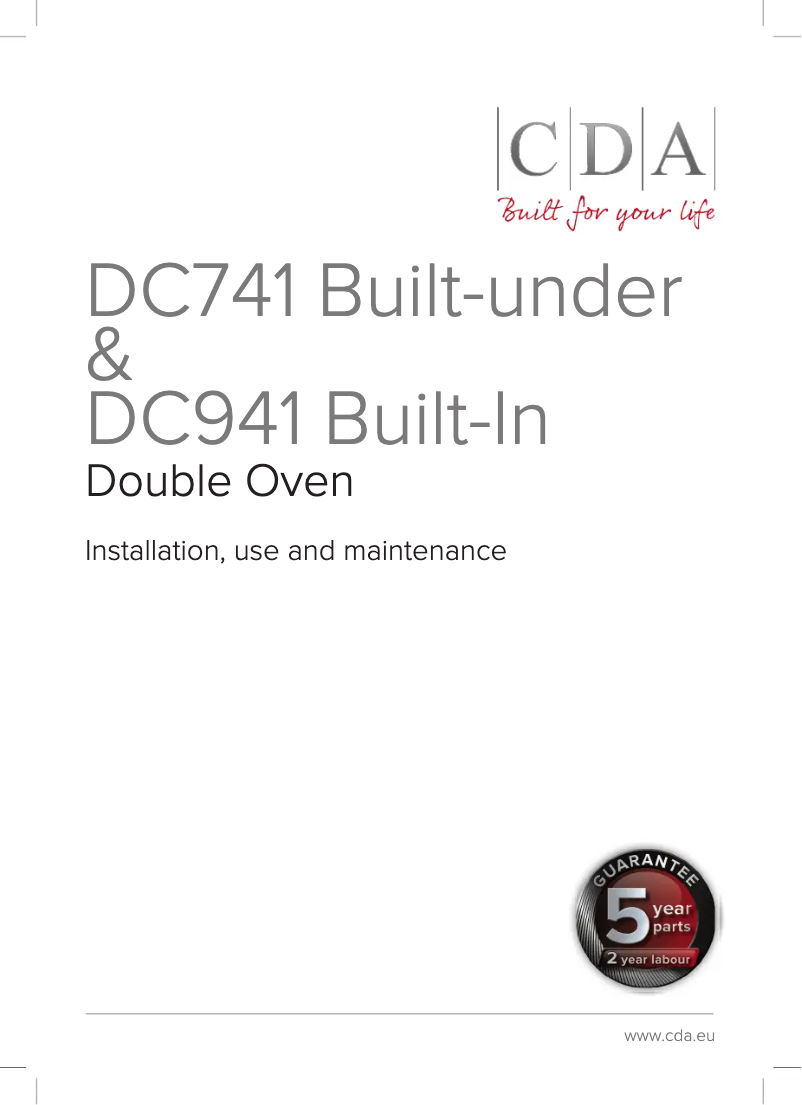 Page n°1 - Manuel utilisateur CDA DC741BL