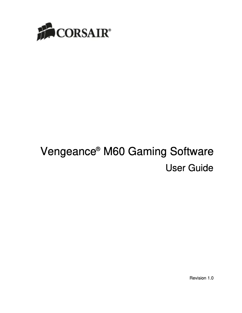 Page 1 de la notice Manuel utilisateur Corsair Vengeance M60