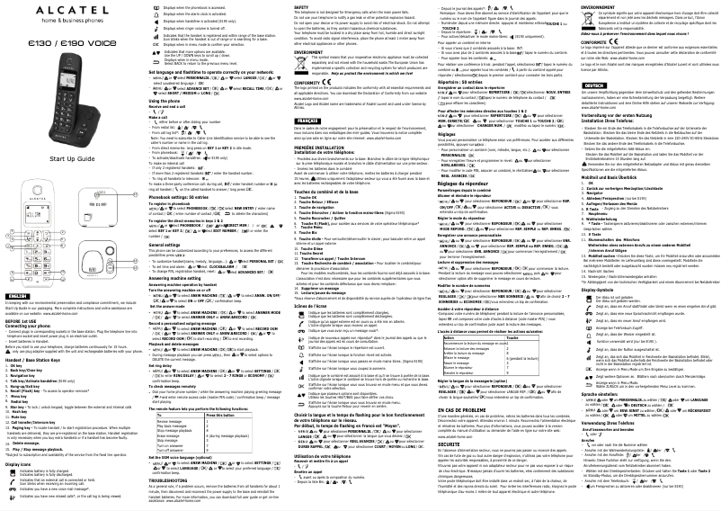 Imagen de la primera página del manual del dispositivo E130 Voice