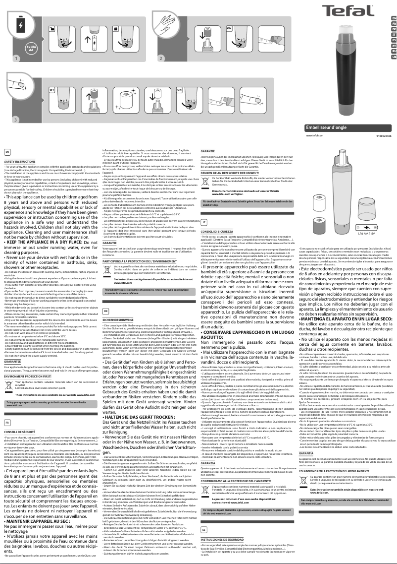 Page n°1 - Manuel utilisateur Tefal MP2015