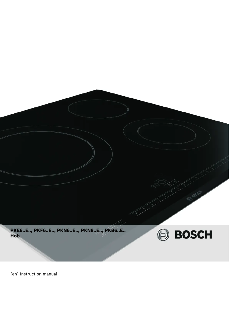 Page 1 de la notice Manuel utilisateur Bosch PKE645E14