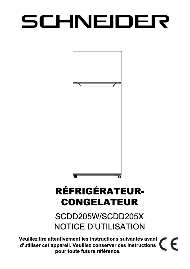 Page 1 de la notice Manuel utilisateur Schneider SCDD205X