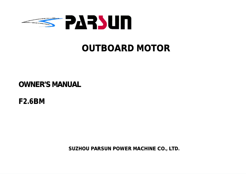 Image de la première page du manuel de l'appareil F2.6BM