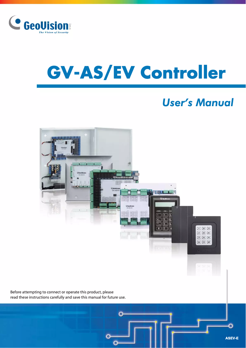 Image de la première page du manuel de l'appareil GV-AS120