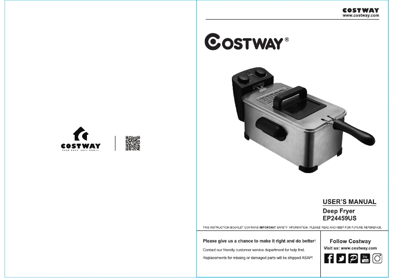 Page n°1 - Manuel utilisateur Costway EP25589US