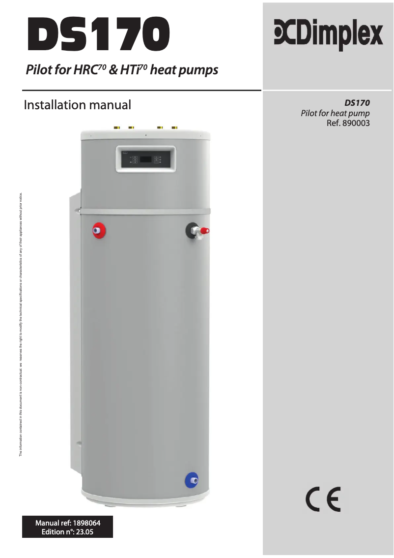Page n°1 - Manuel utilisateur Dimplex DS170