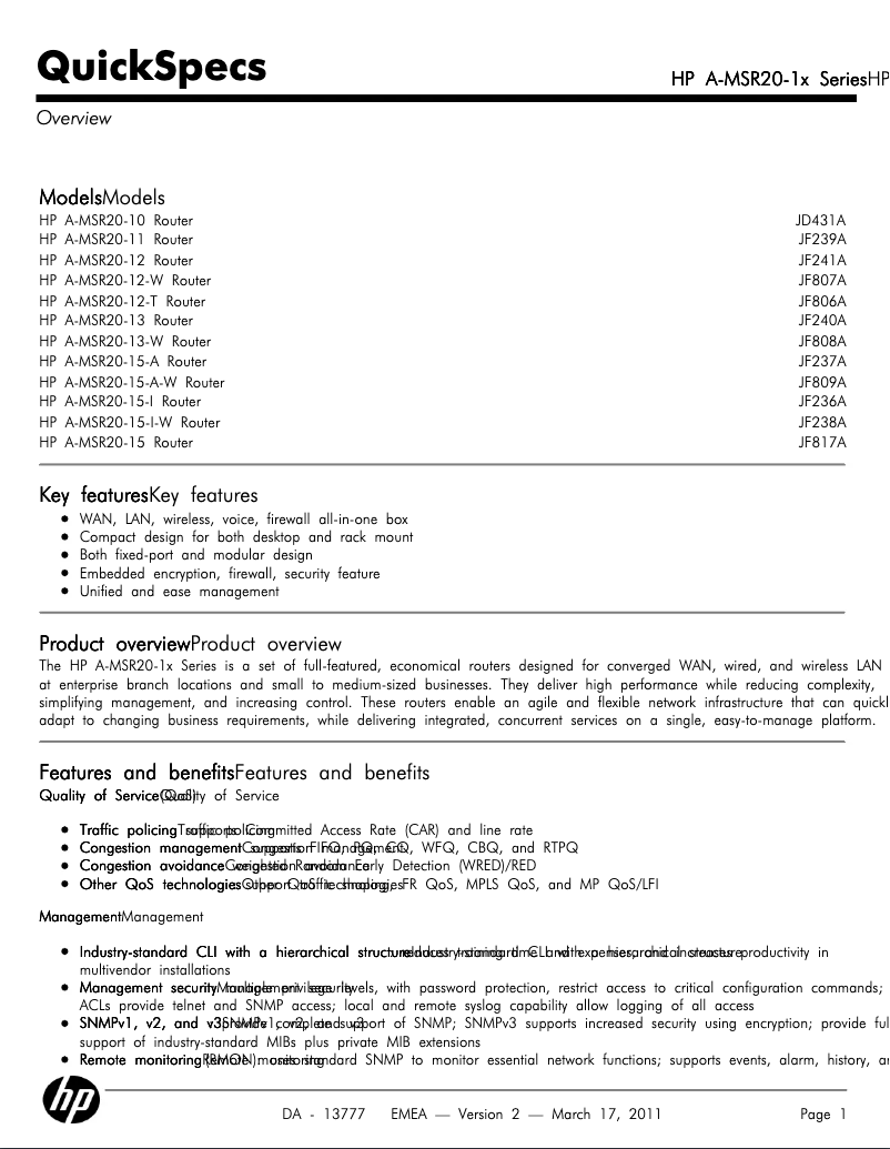 Image de la première page du manuel de l'appareil A-MSR20-1x