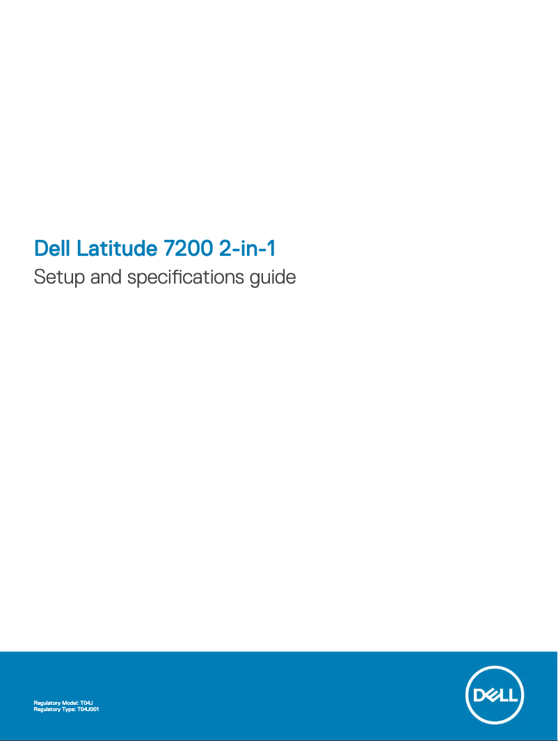 Page n°1 - Manuel utilisateur Dell Latitude 7200