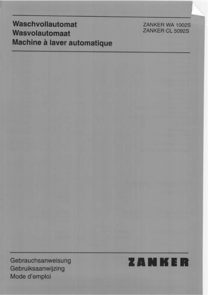 Page n°1 - Manuel utilisateur Zanker CL 5092S