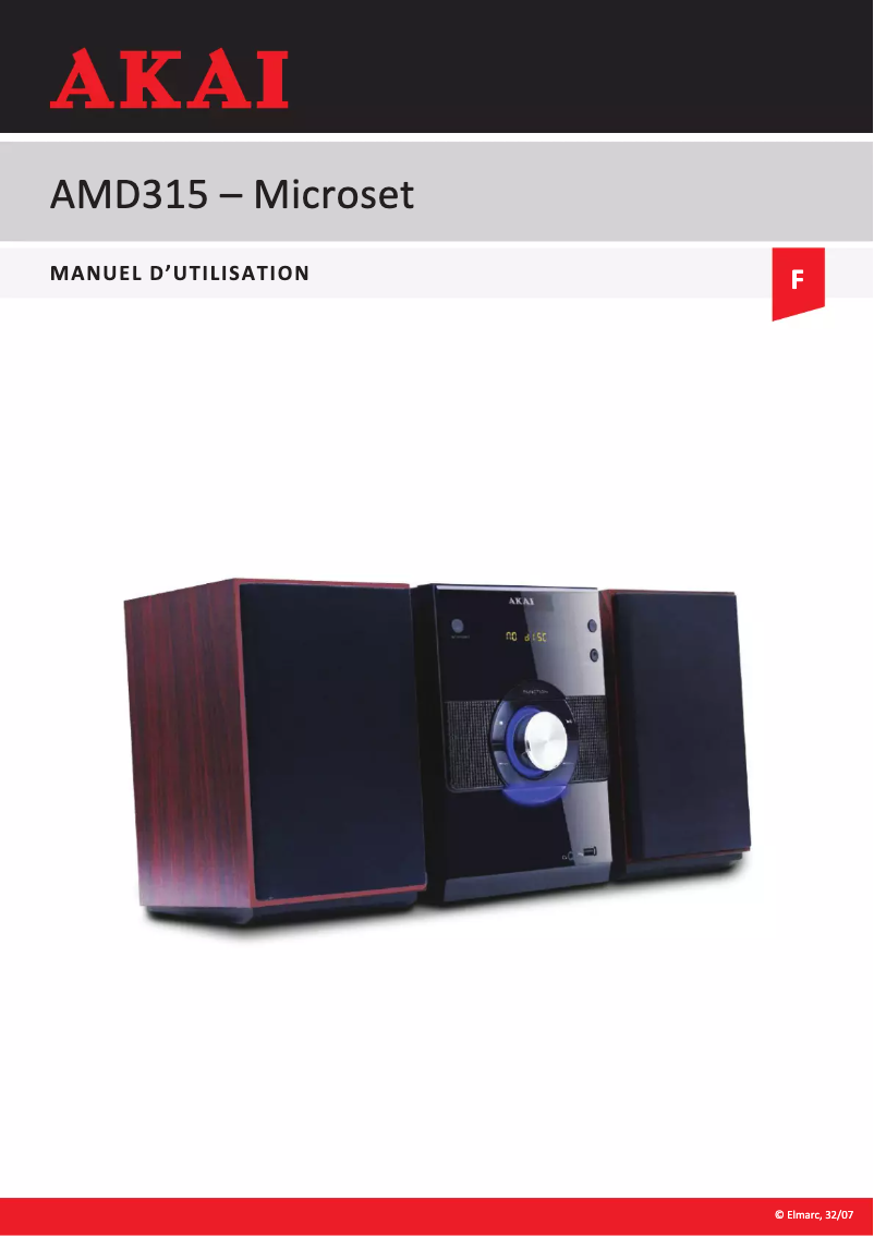 Página 1 del manual Manual de usuario AKAI AMD315