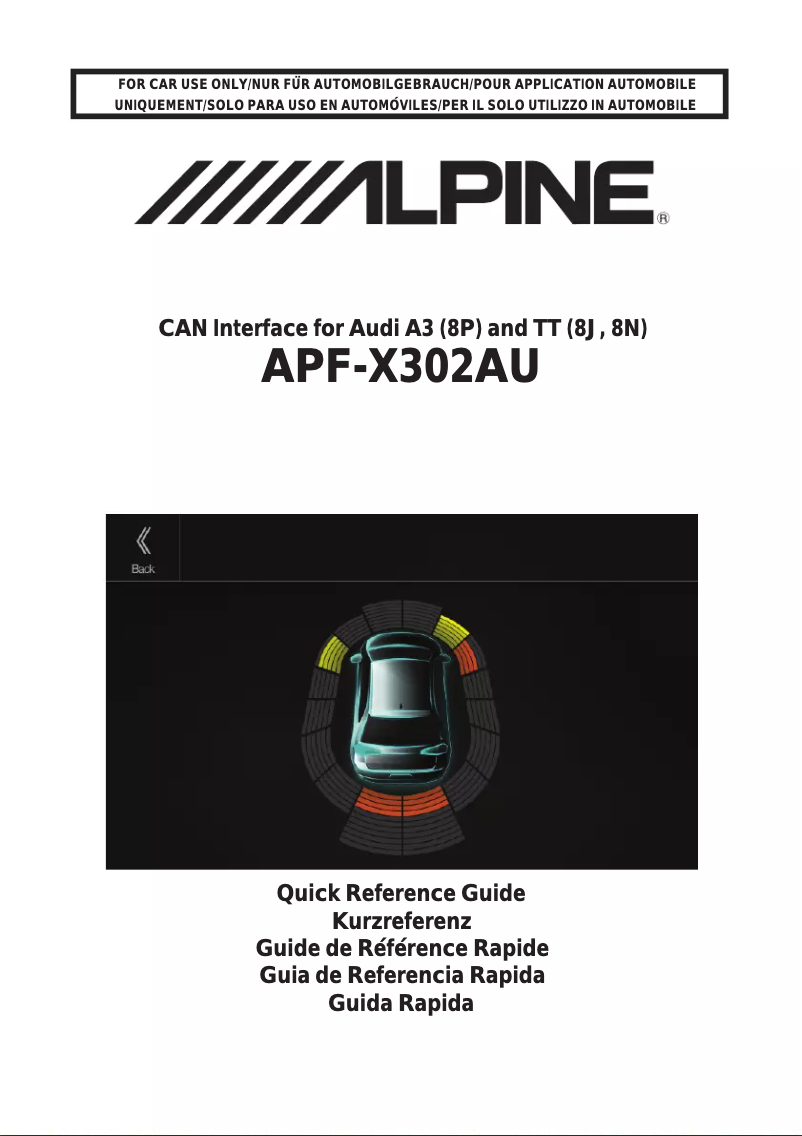 Page n°1 - Manuel utilisateur Alpine APF-X302AU