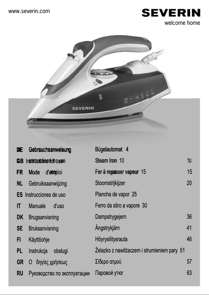 Page 1 de la notice Manuel utilisateur Severin BA 3243