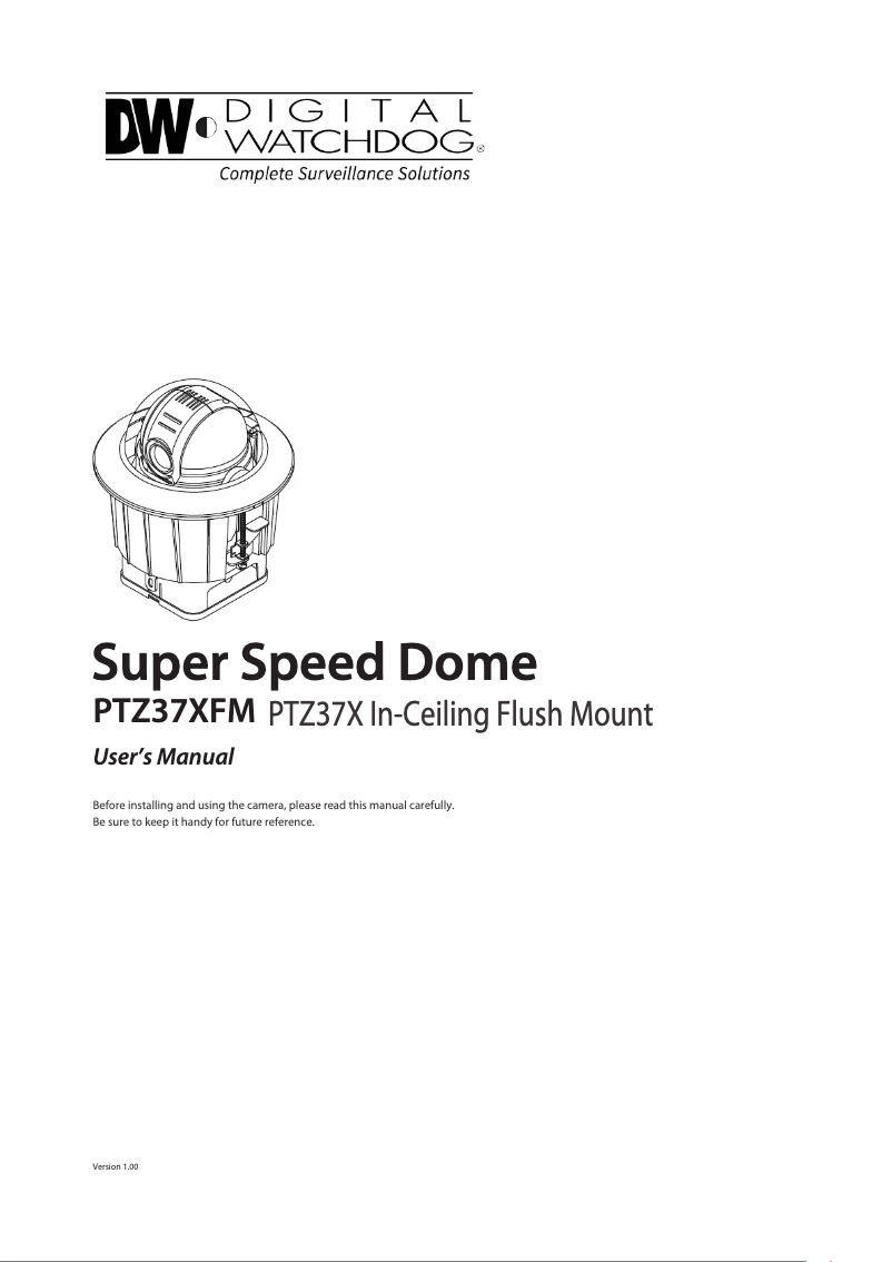 Image de la première page du manuel de l'appareil Star-Light DWC-PTZ37XFM