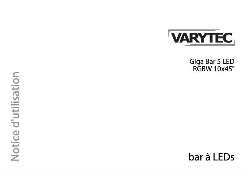 Page 1 de la notice Manuel utilisateur Varytec Giga Bar 5 LED