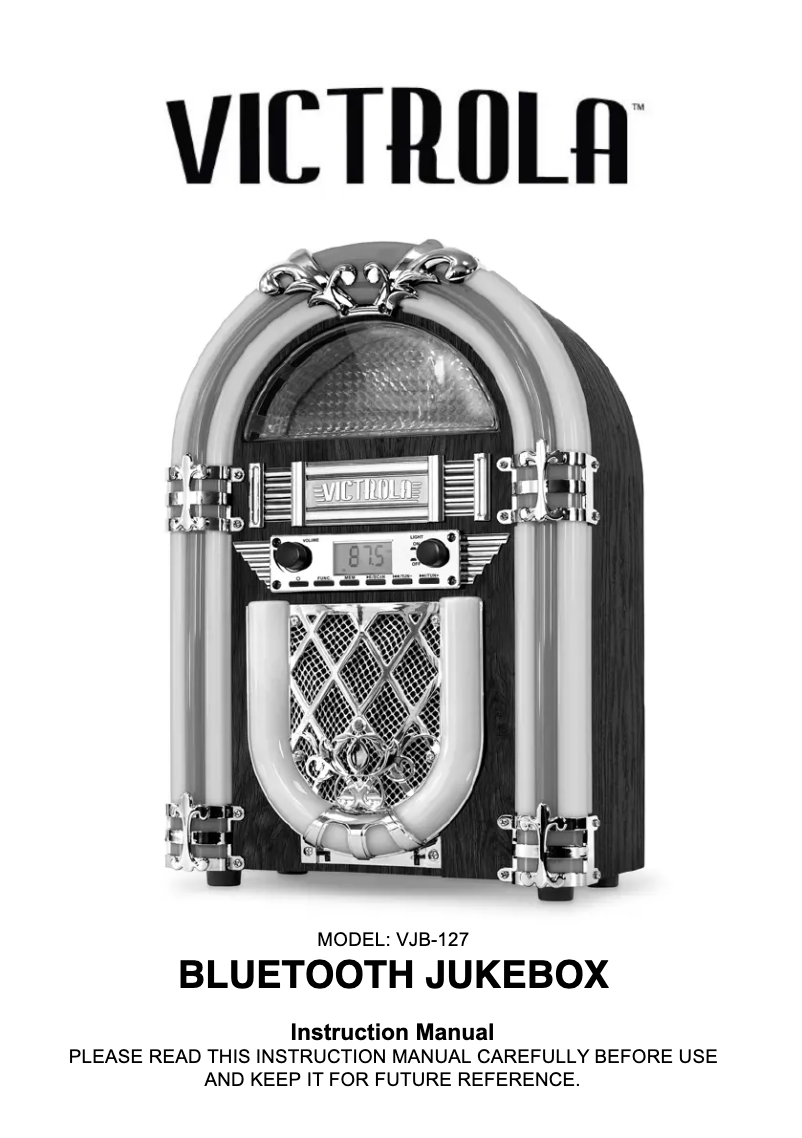 Page 1 de la notice Manuel utilisateur Victrola Nostalgic VJB-127