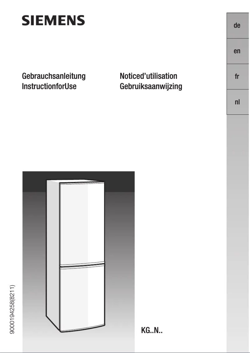 Page n°1 - Manuel utilisateur Siemens KG 39NA00