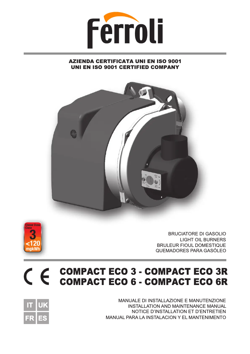 Page n°1 - Manuel utilisateur Ferroli Compact Eco 3