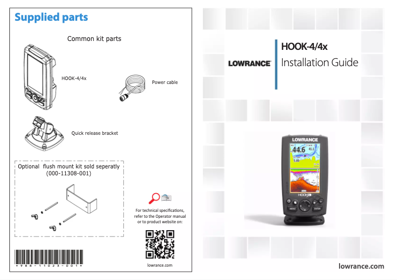 Page 1 de la notice Manuel utilisateur Lowrance HOOK-4x