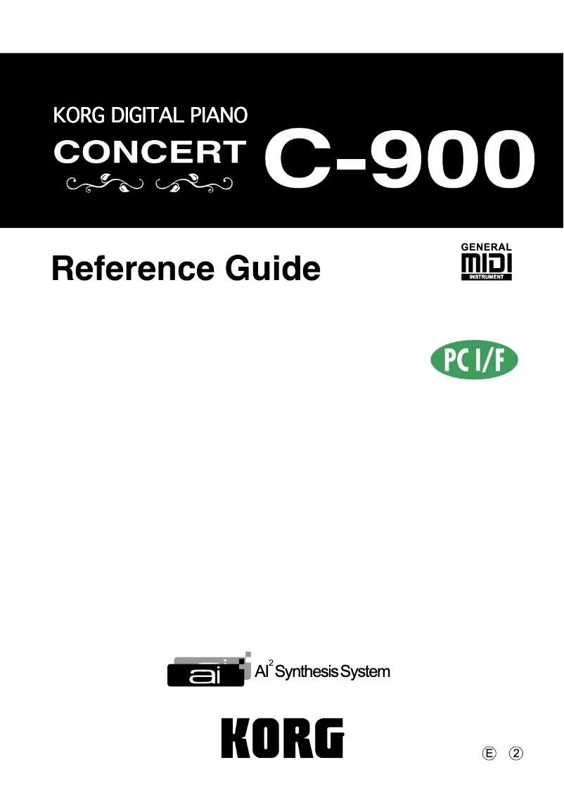 Page 1 de la notice Manuel utilisateur Korg Concert C-900