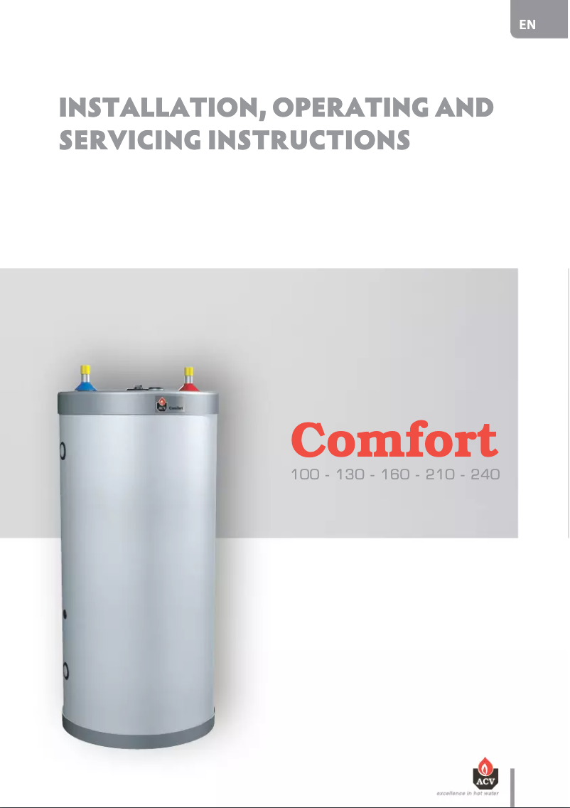Page n°1 - Manuel utilisateur ACV Comfort 100