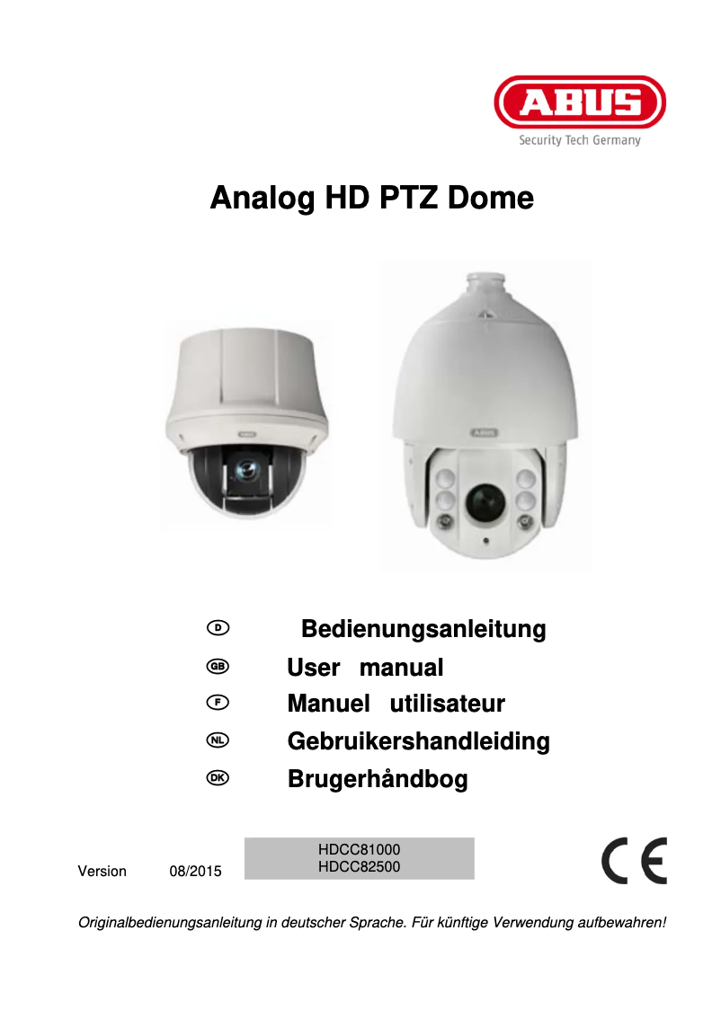 Página 1 del manual Manual de usuario Abus HDCC81000