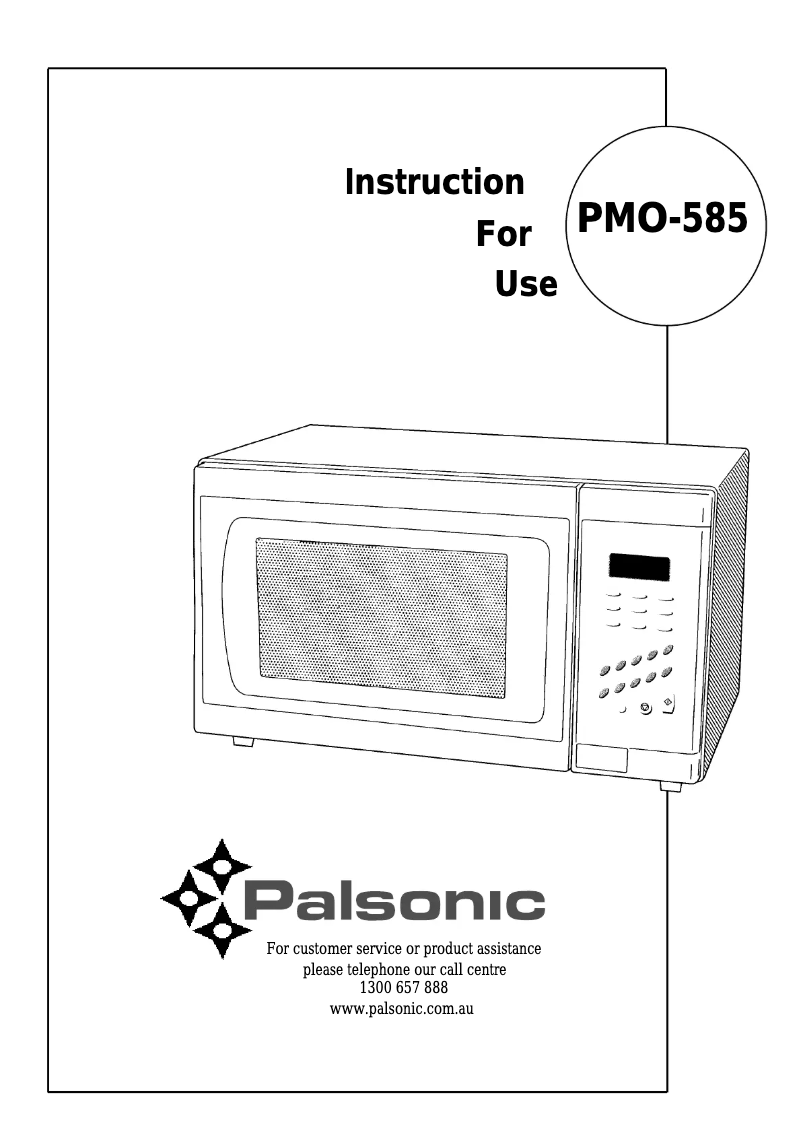 Page 1 de la notice Manuel utilisateur Palsonic PMO-585
