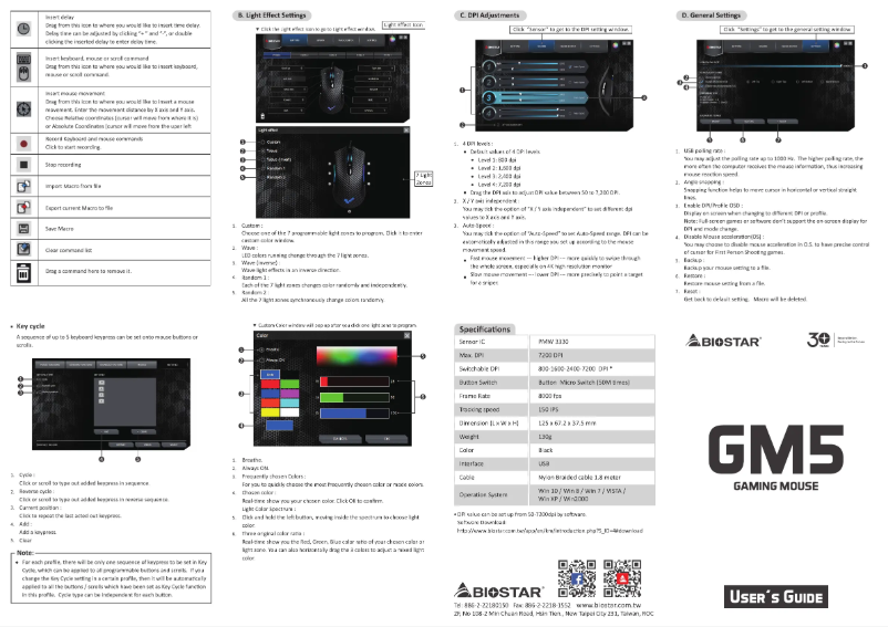 Page 1 de la notice Manuel utilisateur Biostar GM5