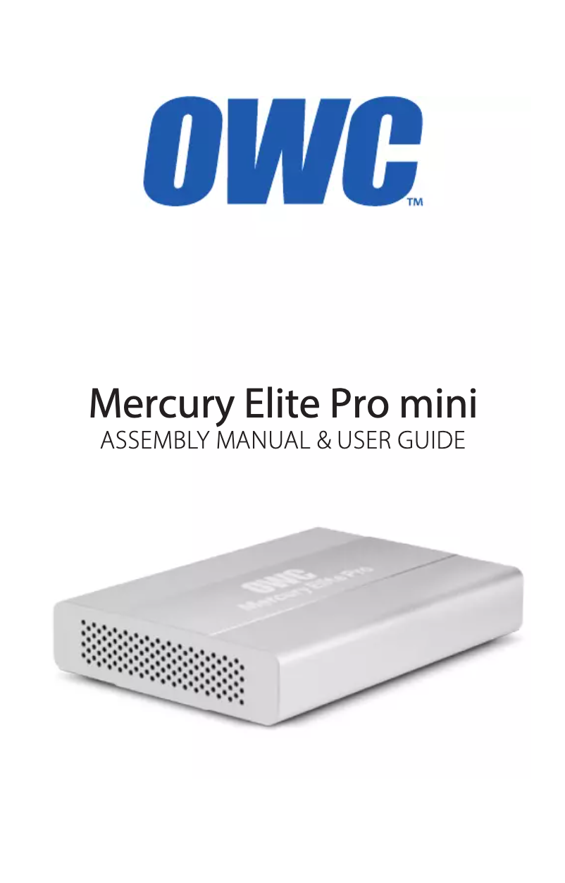 Page n°1 - Manuel utilisateur OWC Mercury Elite Pro mini