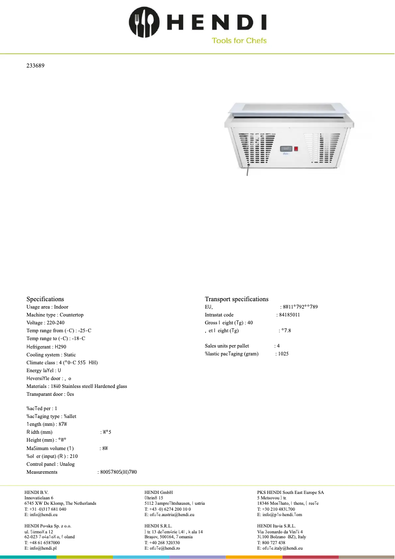 Page n°1 - Fiche technique Arktic 233689