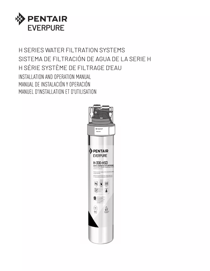 Page 1 de la notice Manuel utilisateur Everpure H-300-NXT