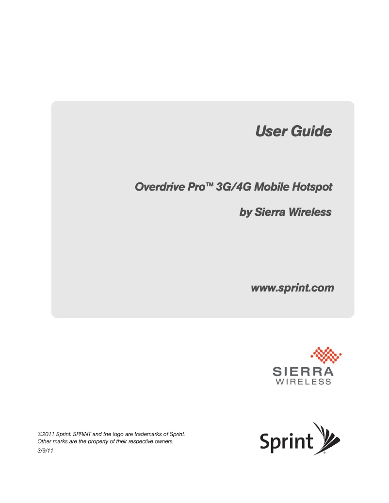 Page n°1 - Manuel utilisateur Netgear AirCard 802S