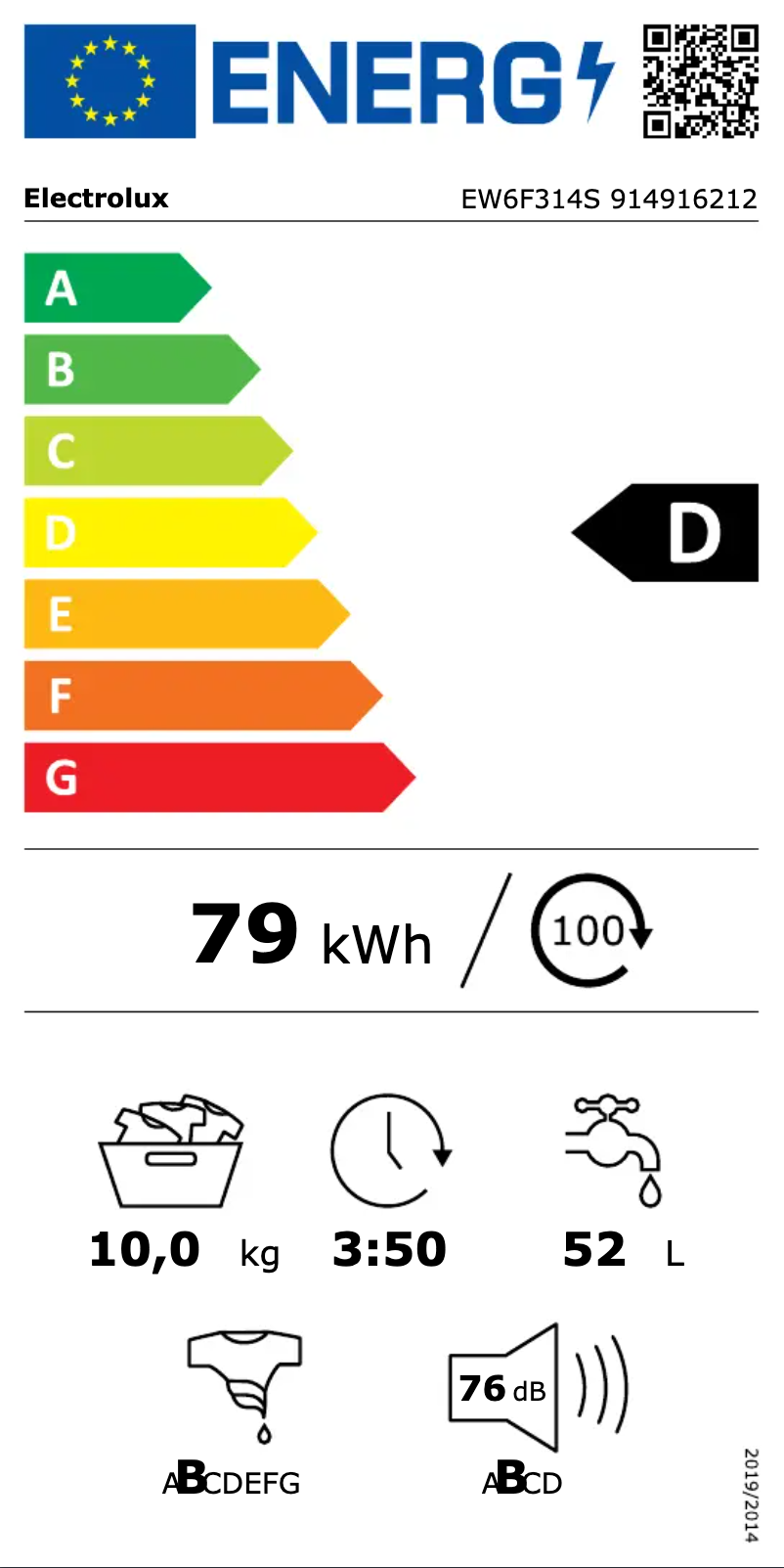 Image de la première page du manuel de l'appareil EW6F314S