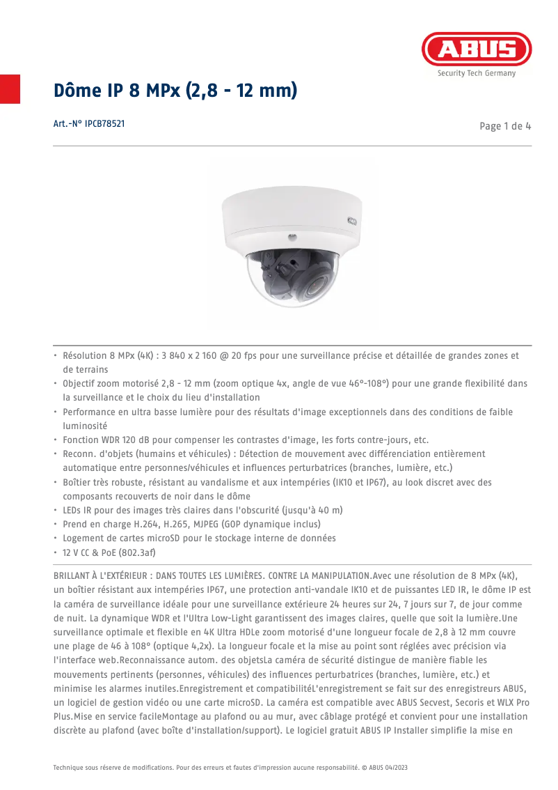 Imagen de la primera página del manual del dispositivo IPCB78521