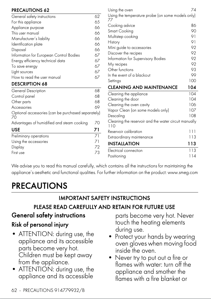Image de la première page du manuel de l'appareil SO6606WS4PNR