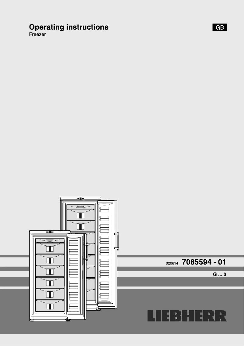 Page 1 of the manual User Manual Liebherr G 3513 Comfort