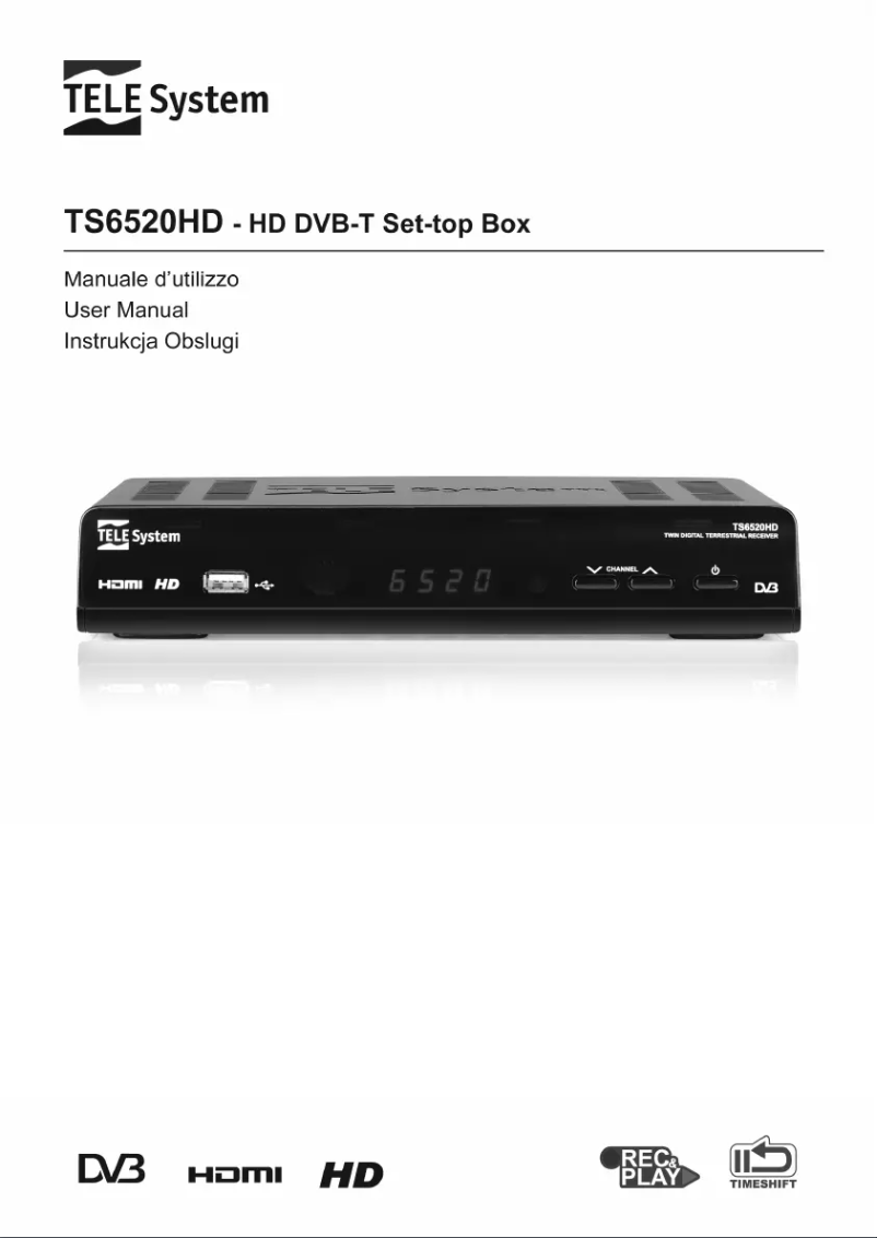 Image de la première page du manuel de l'appareil TS6520HD
