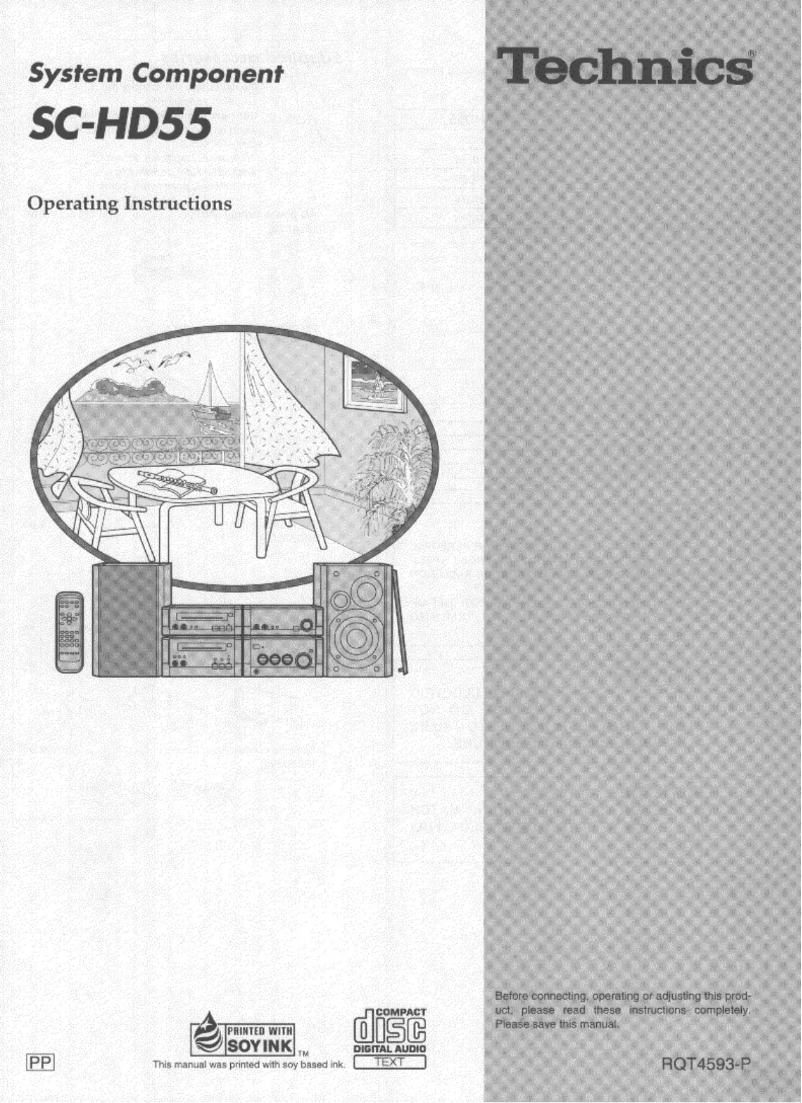 Page 1 de la notice Manuel utilisateur Technics SC-HD55