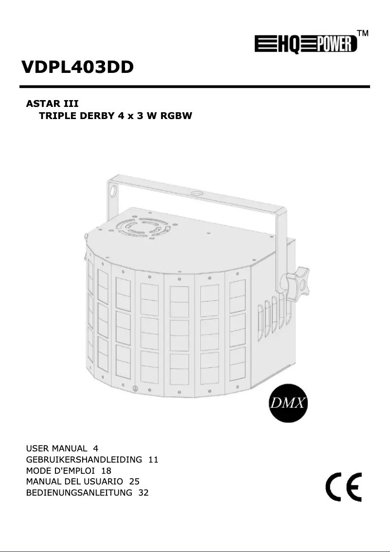 Page n°1 - Manuel utilisateur HQ Power VDPL403DD
