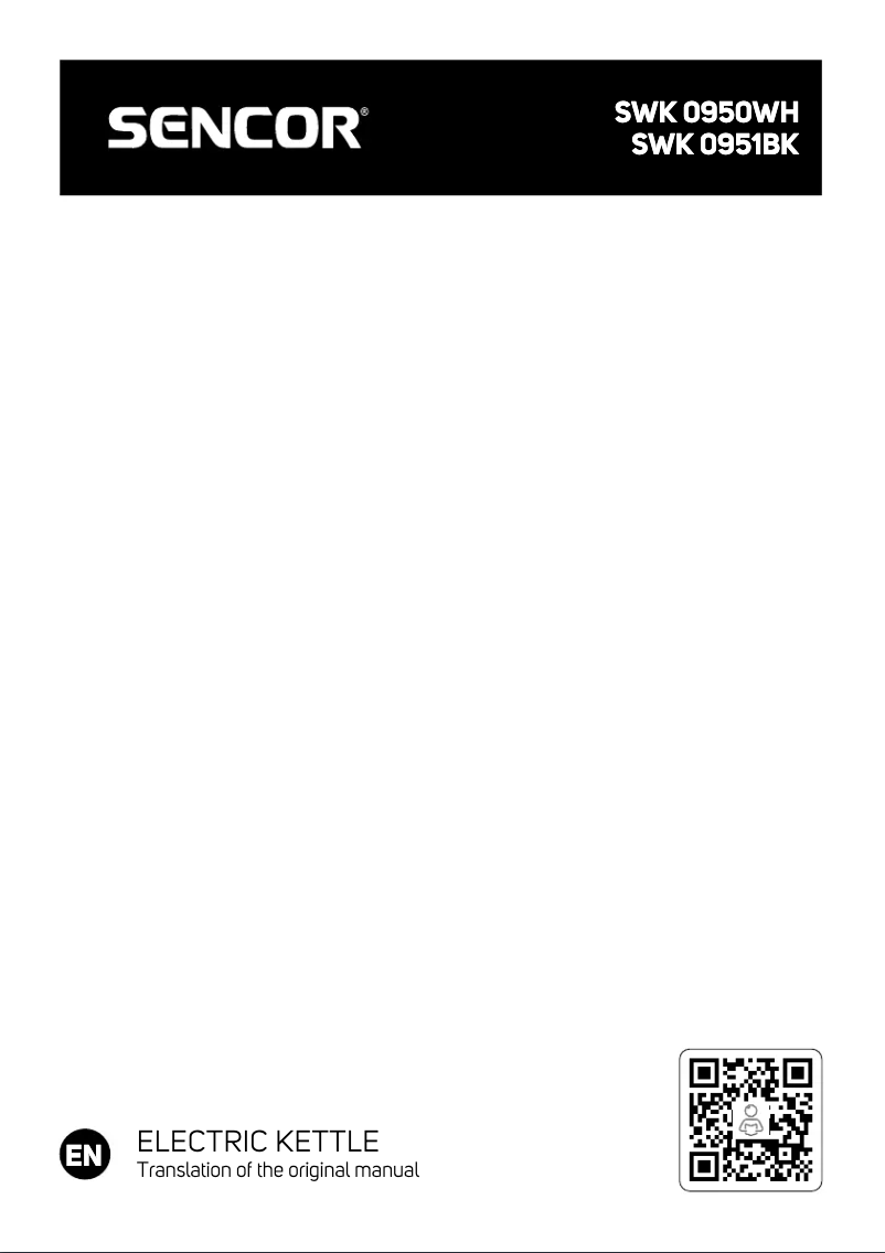 Page 1 de la notice Manuel utilisateur Sencor SWK 0951BK