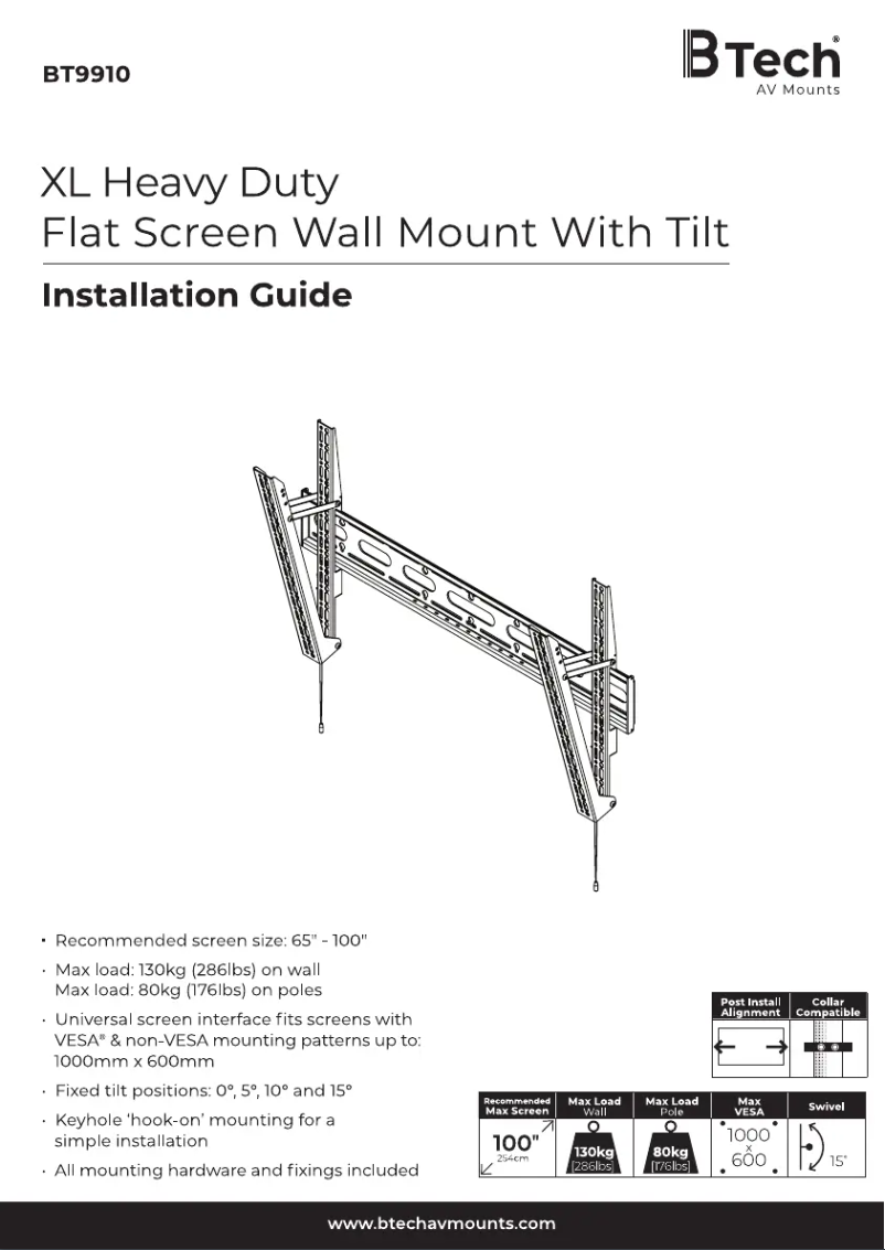 Page 1 of the manual User Manual B-Tech BT9910