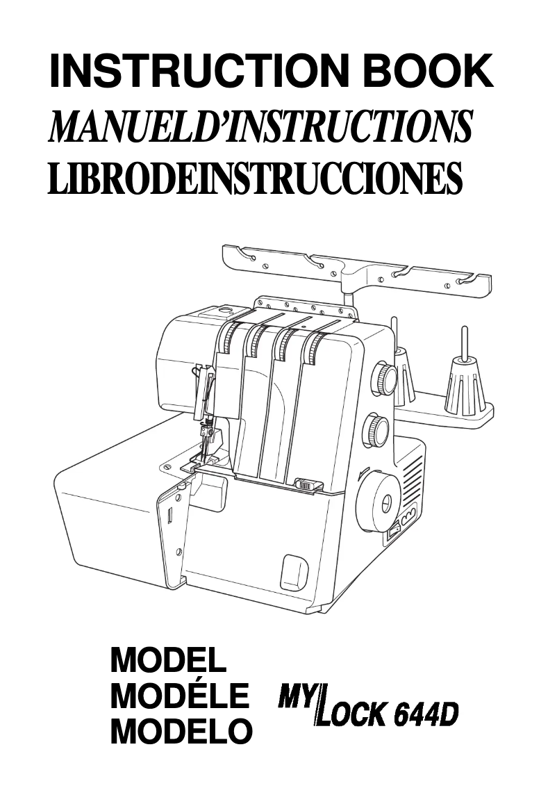 Page 1 de la notice Manuel utilisateur Janome MyLock 644D