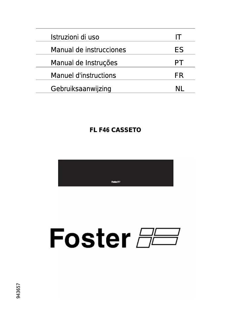 Page 1 de la notice Manuel utilisateur Foster FL F46 CASSETO