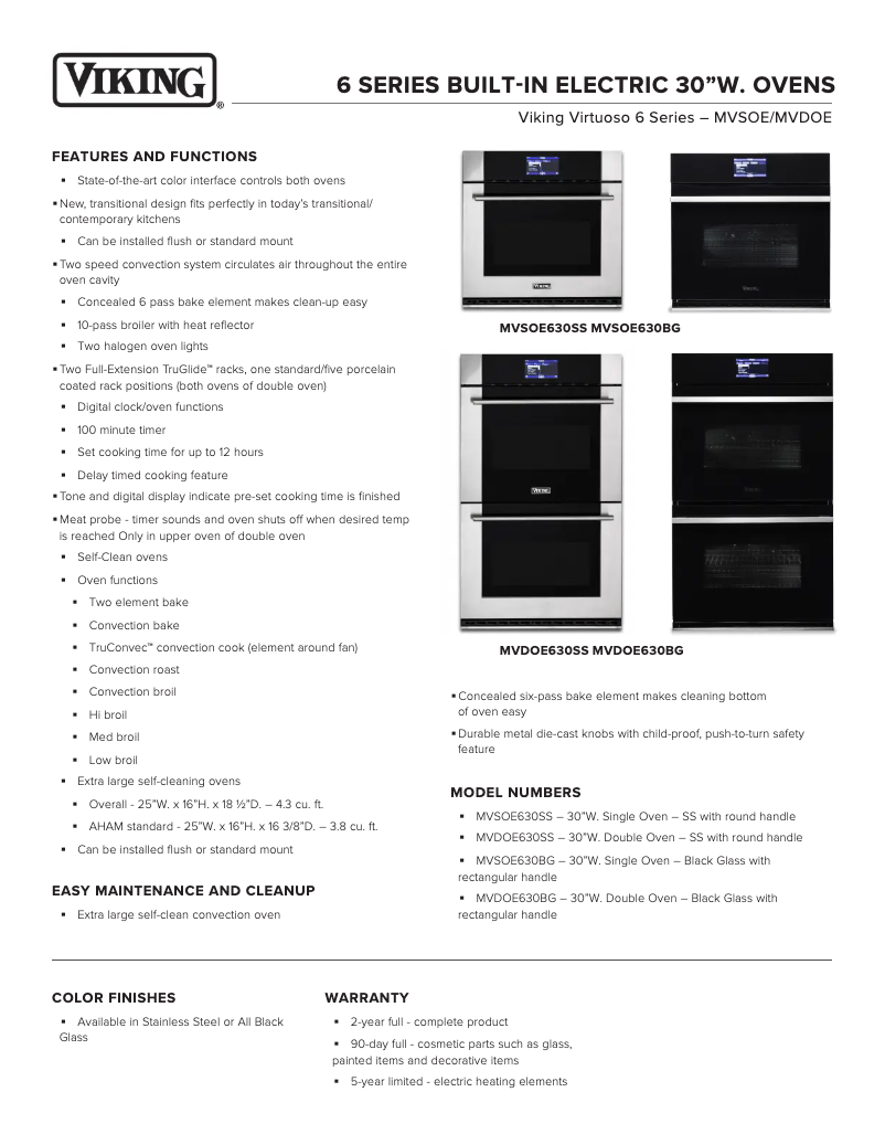 Imagen de la primera página del manual del dispositivo MVSOE630BG