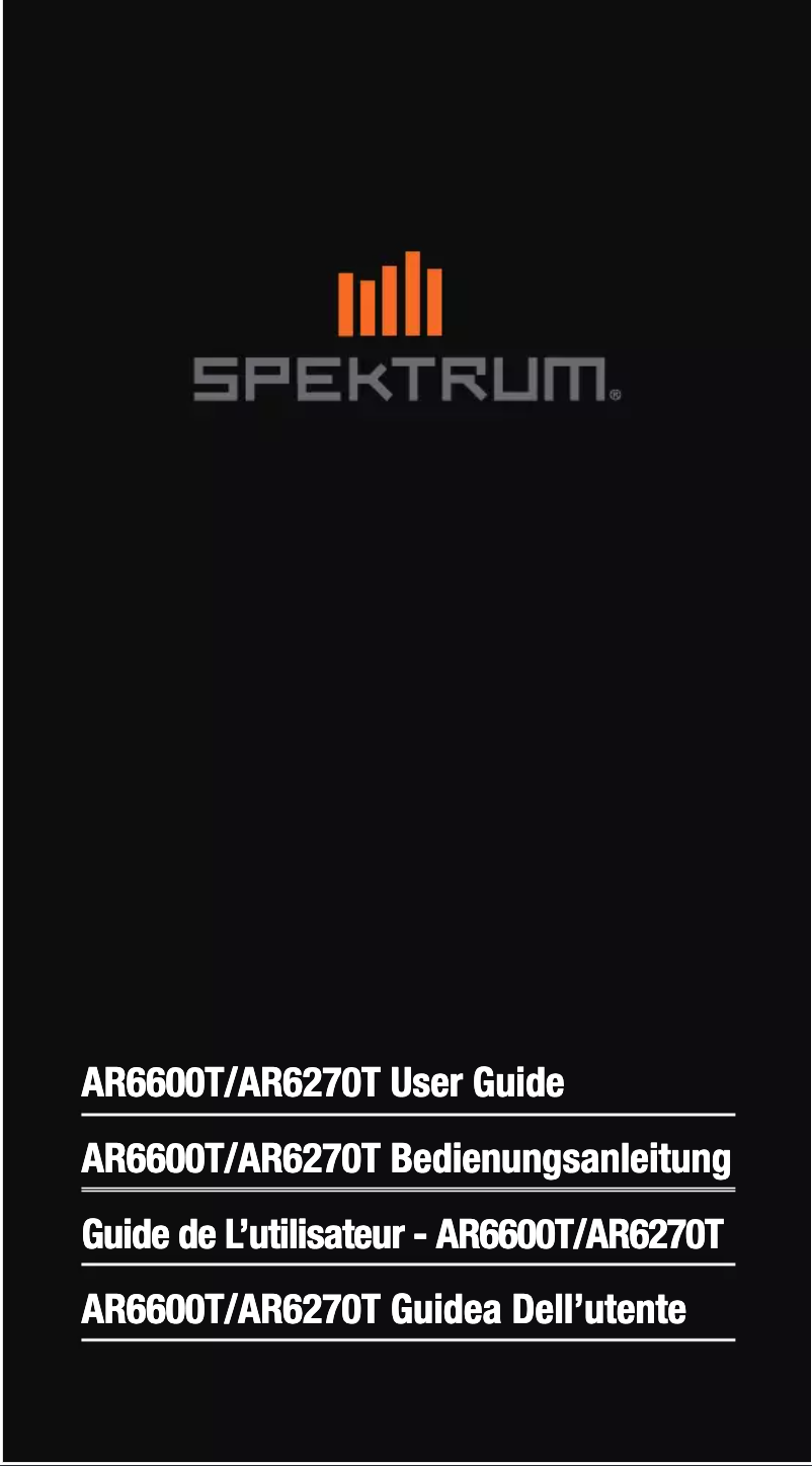 Page 1 de la notice Manuel utilisateur Spektrum AR6600T