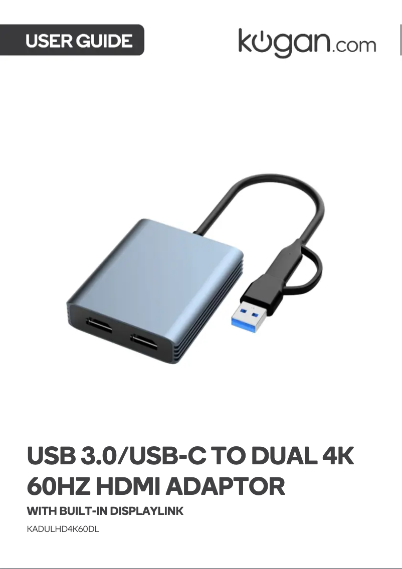 Image de la première page du manuel de l'appareil KADULHD4K60DL