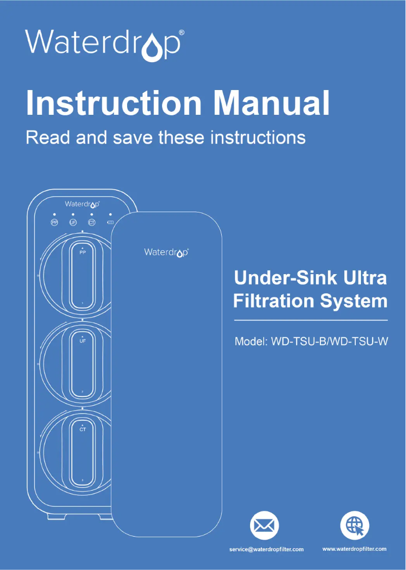 Page 1 de la notice Manuel utilisateur Waterdrop WD-TSU-W