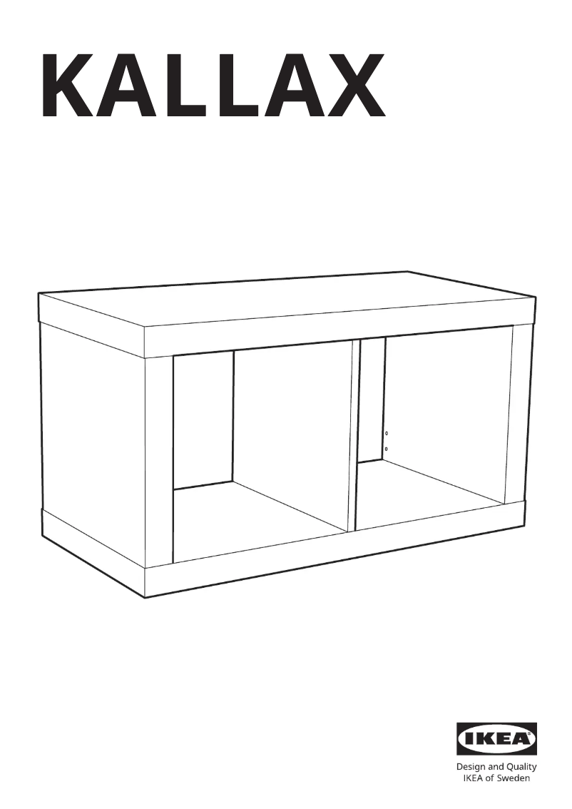Page 1 de la notice Manuel utilisateur Ikea KALLAX 403.118.73